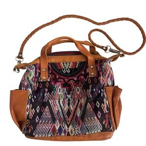 Nena & Co Convertible Day Bag
OOAK Brown leather and colorful